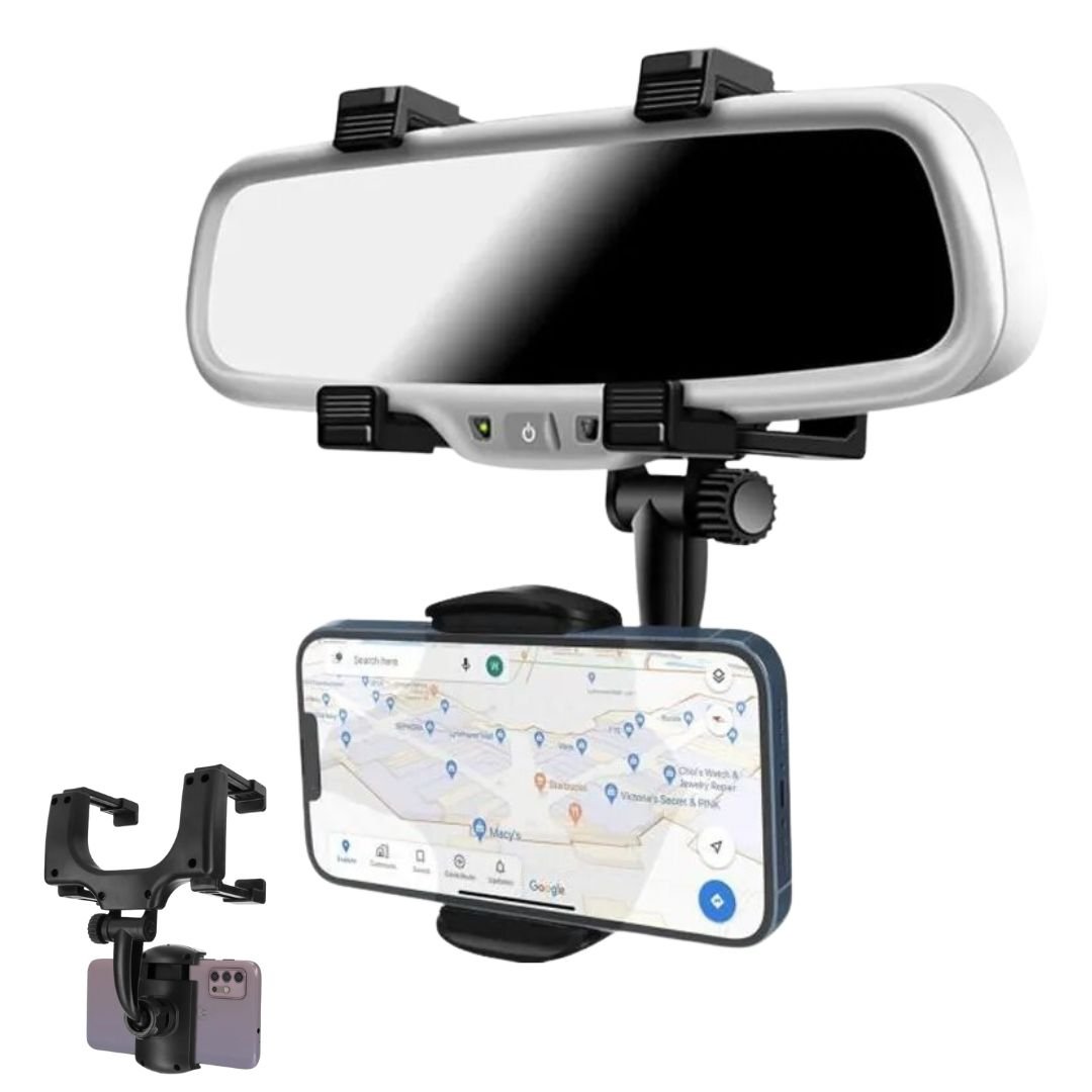 xr:d:DAFVfzqZSaU:185,j:1245994128,t:23010113 Support smartphone réglable pour rétroviseur de voiture 360 degrés - الصورة 1