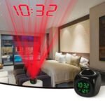 ⁦Horloge numérique de Projection LCD à LED, alarme vocale, fonction Snooze, thermomètre⁩ - الصورة ⁦5⁩