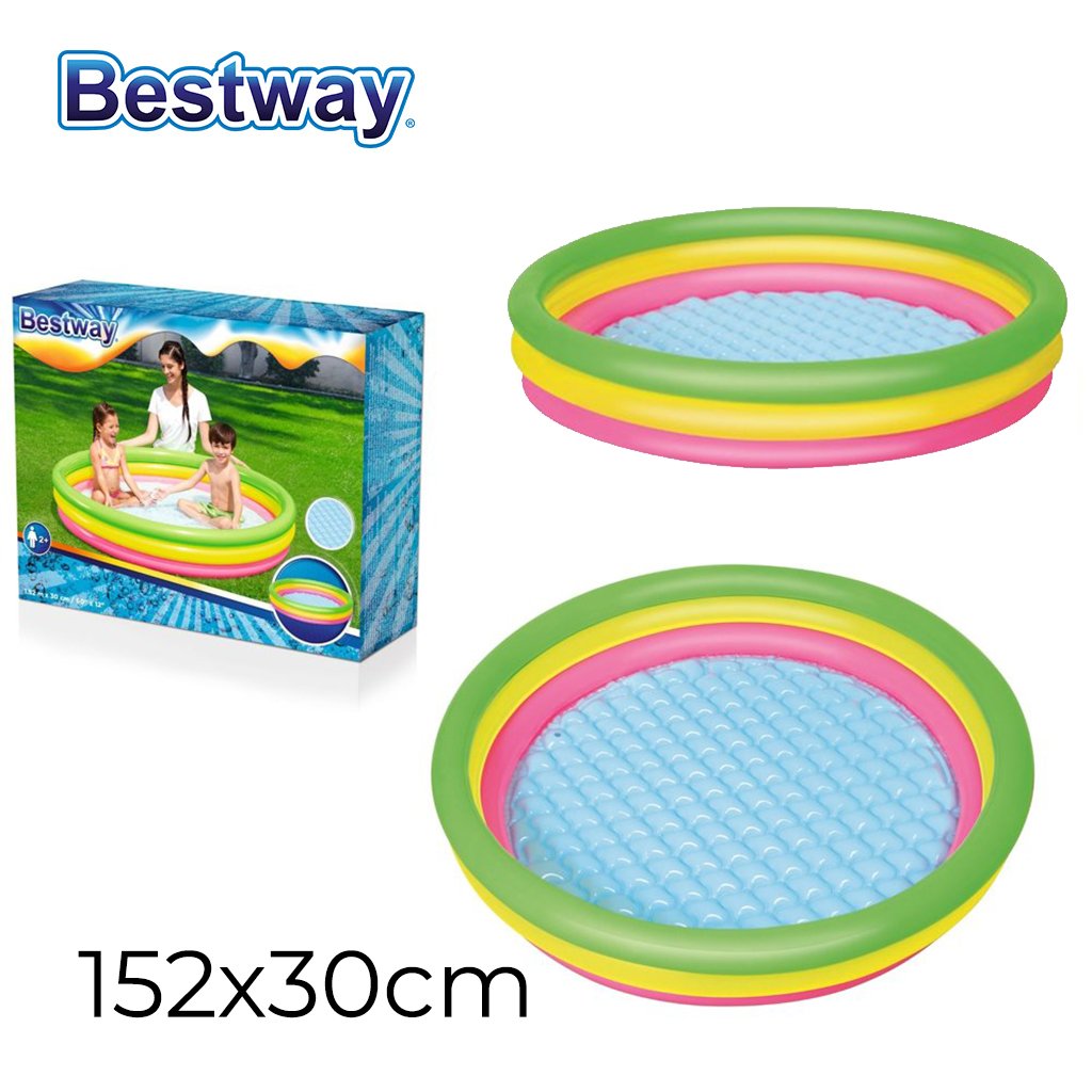 51103-cnc.jpg Piscine Gonflable Arc-en-Ciel 152 cm x 30 cm Bestway #51103 - الصورة 1
