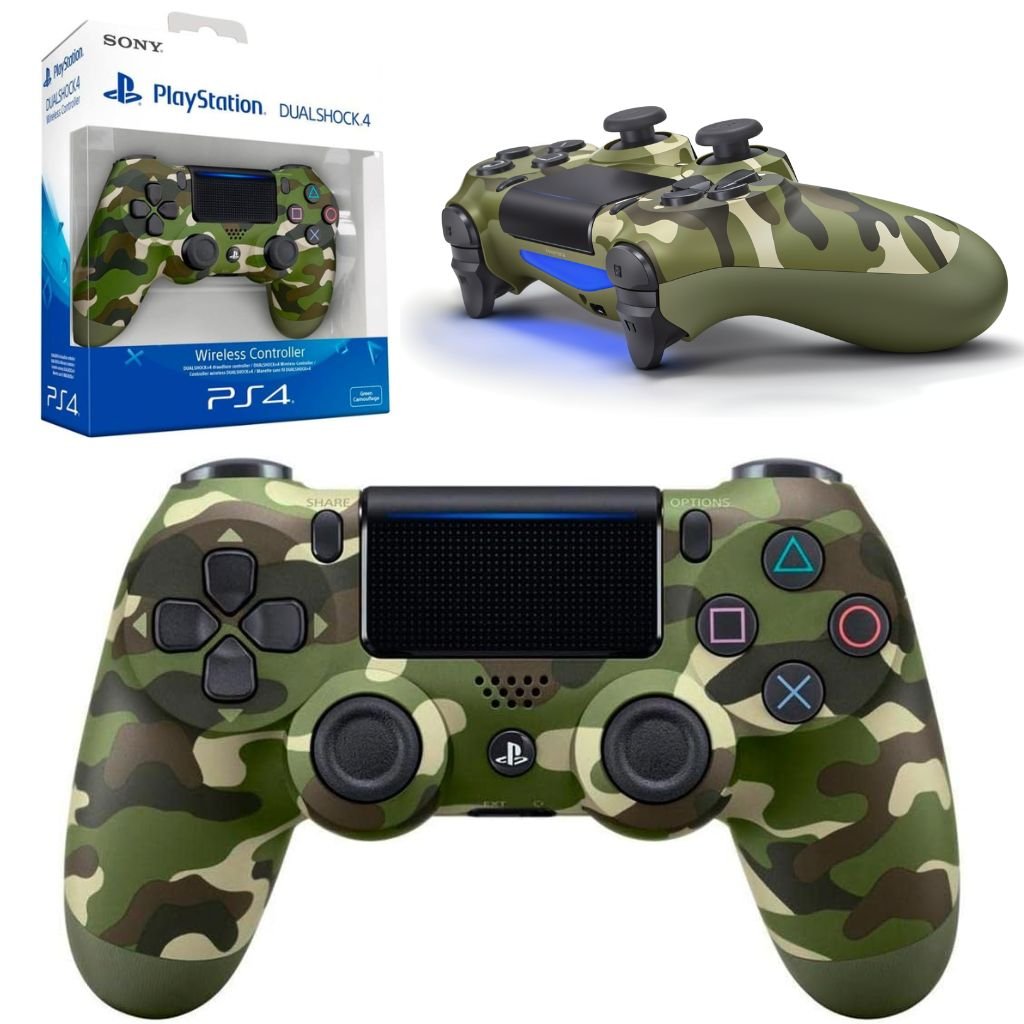 DUALSHOK4ARMY-CNC-2.jpg Manette sans fil DualShock 4 pour PlayStation 4 Camouflage Vert – يد تحكم لاسلكية للبلايستيشن - الصورة 1
