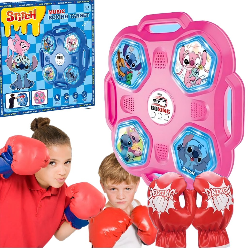Design-sans-titre-11-2.jpg Machine de Boxe Stitch Musicale Rose – آلة الملاكمة الموسيقية للأطفال - الصورة 1