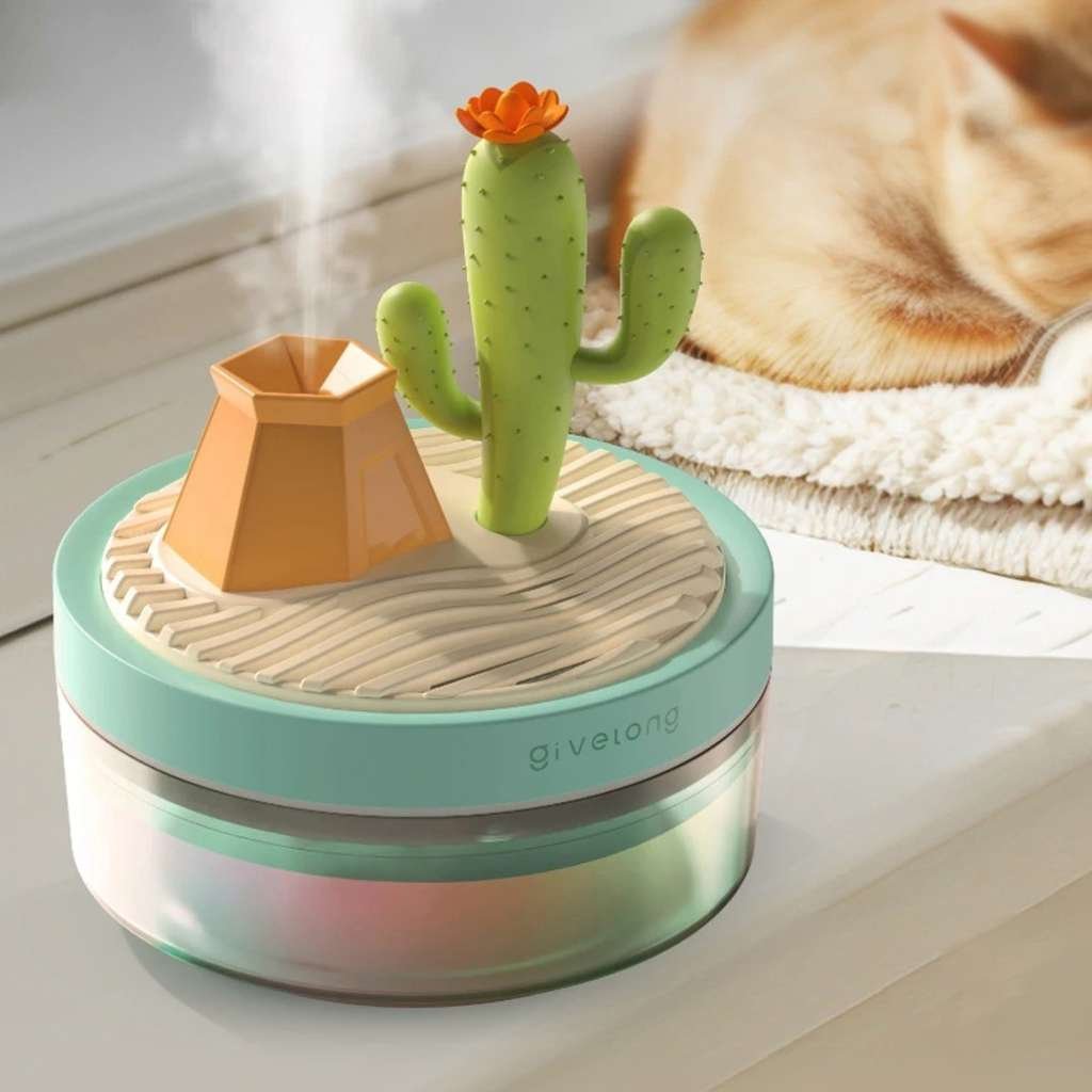 GL602-CNC-2.jpg Humidificateur Portable avec Décoration de Paysage et Grand Réservoir de 320 ml – معطر جو محمول - الصورة 1