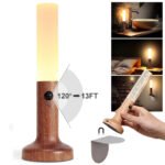 Applique murale rechargeable en bois avec détecteur de mouvement effet glow – مصباح جداري محمول