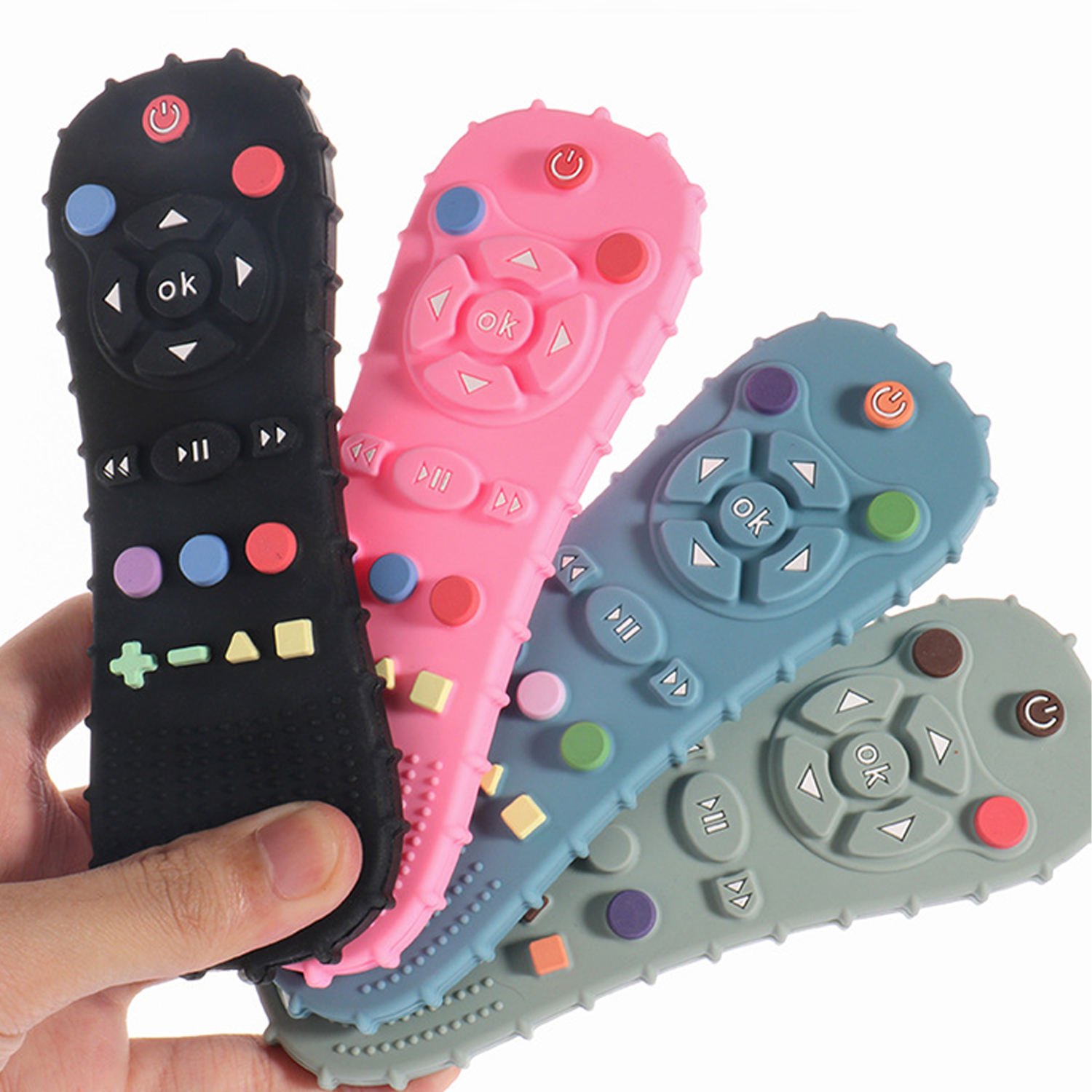 Ha93c9f3592ce41c7b4993f0b5e84f1d5w.jpg Anneau de dentition en Silicone en forme de télécommande - عضاضة اطفال من سيليكون على شكل جهاز تحكم - الصورة 1