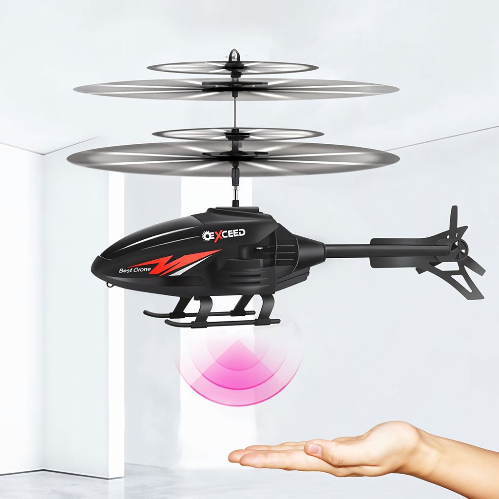 Helico-Infra-cnc-1.jpg Hélicoptère Rechargeable avec Capteur Infrarouge pour Enfants – طائرة هيليكوبتر لاسلكية للأطفال - الصورة 1