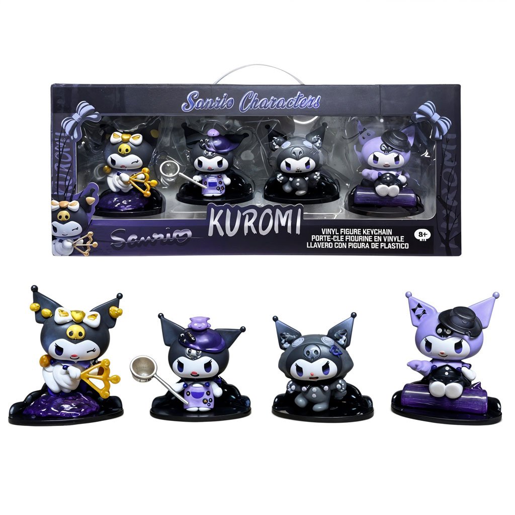 Kurumi-4pcs-1.jpg Ensemble Figurines 4pcs Collectible Kuromi – طقم مجسمات كورومي - الصورة 1