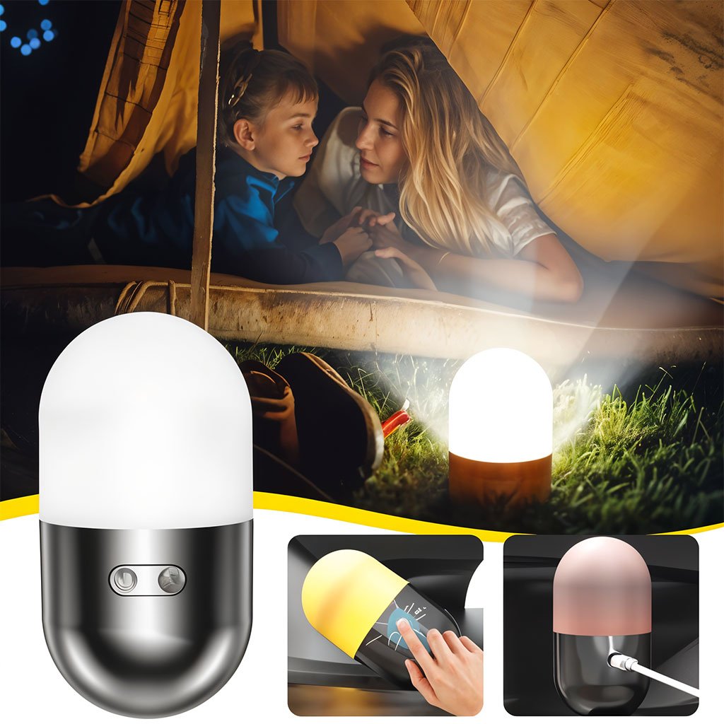 LAMPE-Equilibre-cnc-2.jpg Lampe de camping rechargeable avec changement de couleur RVB – مصباح تخييم ملون - الصورة 1
