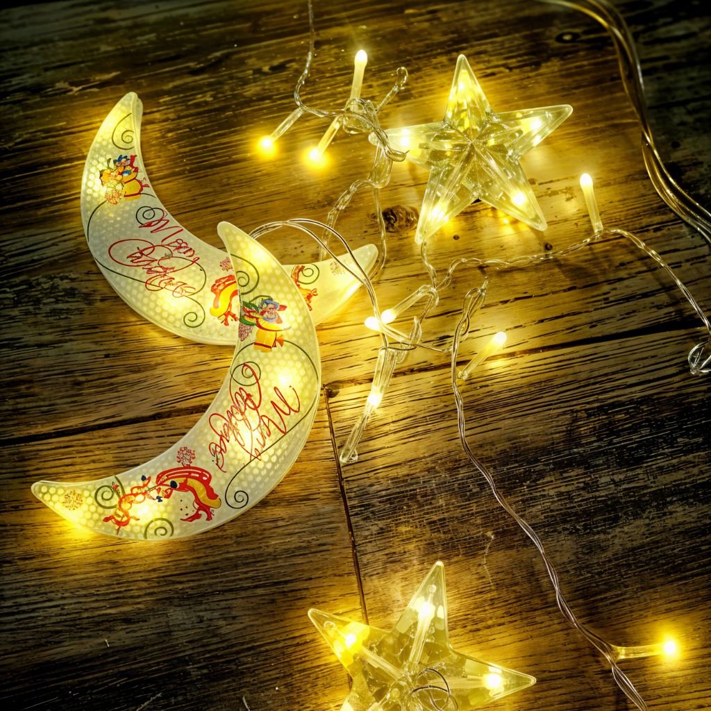 LEDHILAL-CNC-2.jpg Rideau jeu de lumiere Étoile et Lune 3m – ستارة نجمة وهلال - الصورة 1