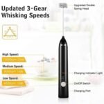 ⁦Mousseur à Lait 3 Vitesses Électrique Rechargeable – جهاز صنع رغوة الحليب الكهربائي القابل لإعادة الشحن⁩ - الصورة ⁦2⁩