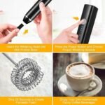 ⁦Mousseur à Lait 3 Vitesses Électrique Rechargeable – جهاز صنع رغوة الحليب الكهربائي القابل لإعادة الشحن⁩ - الصورة ⁦3⁩