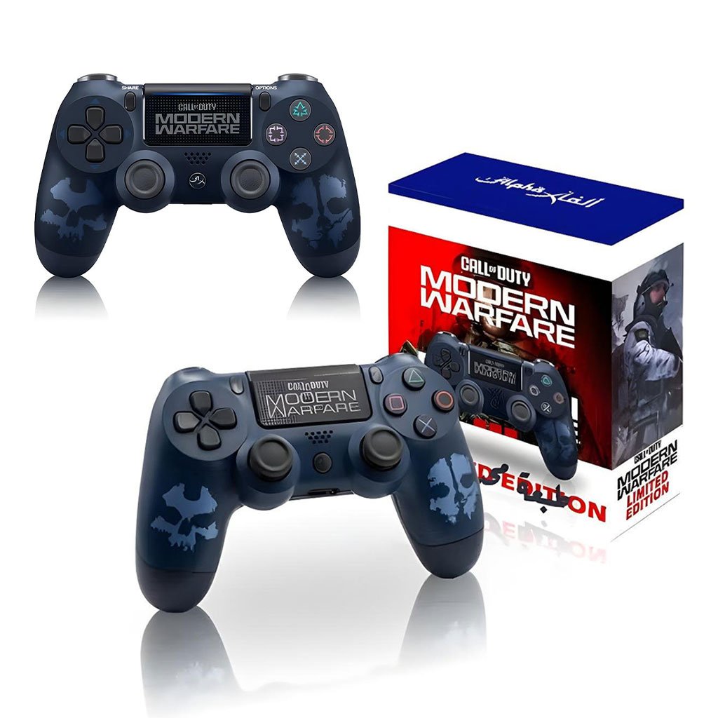 PS4-COD-cnc-1-1.jpg SONY DualShock Manette PS4 Sans Fil, Batterie Rechargeable (High Copy) – Edition Moderne Warfare - الصورة 1