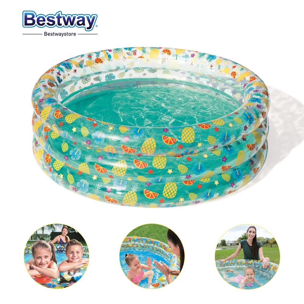 Piscine-ronde-gonflable-en-3-anneaux-Fruits-bestway-51048-1.jpg Piscine Ronde Gonflable en 3 Anneaux Fruits Pour Enfants Bestway 51048 - الصورة 1