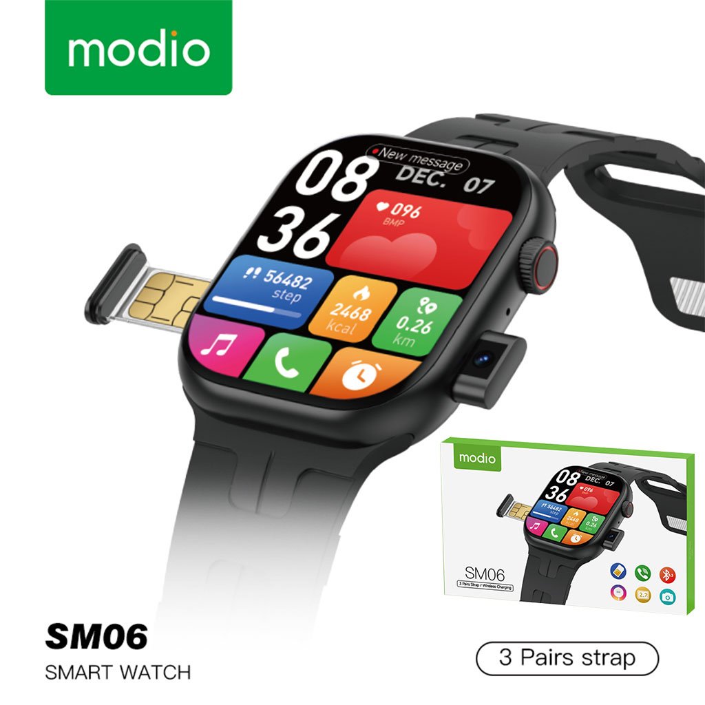 SM06-cnc-2.jpg Modio SM06 Smartwatch avec Carte SIM, Appel HD et Camera – ساعة ذكية أصلية - الصورة 1