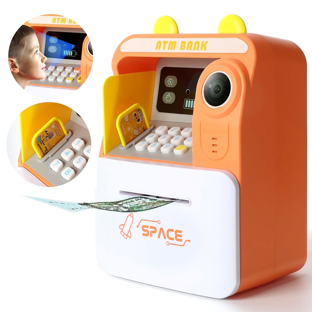 Space-Bank-cnc.jpg Tirelire avec carte bancaire personnelle pour enfants – حصالة أموال للأطفال - الصورة 1