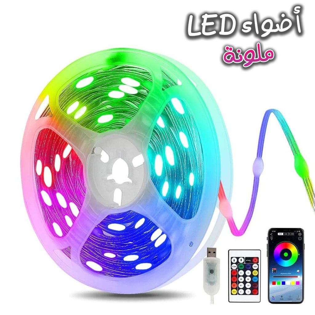 Strip-10m-new-CNC.jpg Guirlande lumineuse d'extérieur 100 LED multicolore 10 m RGB synchronisation de musique - الصورة 1