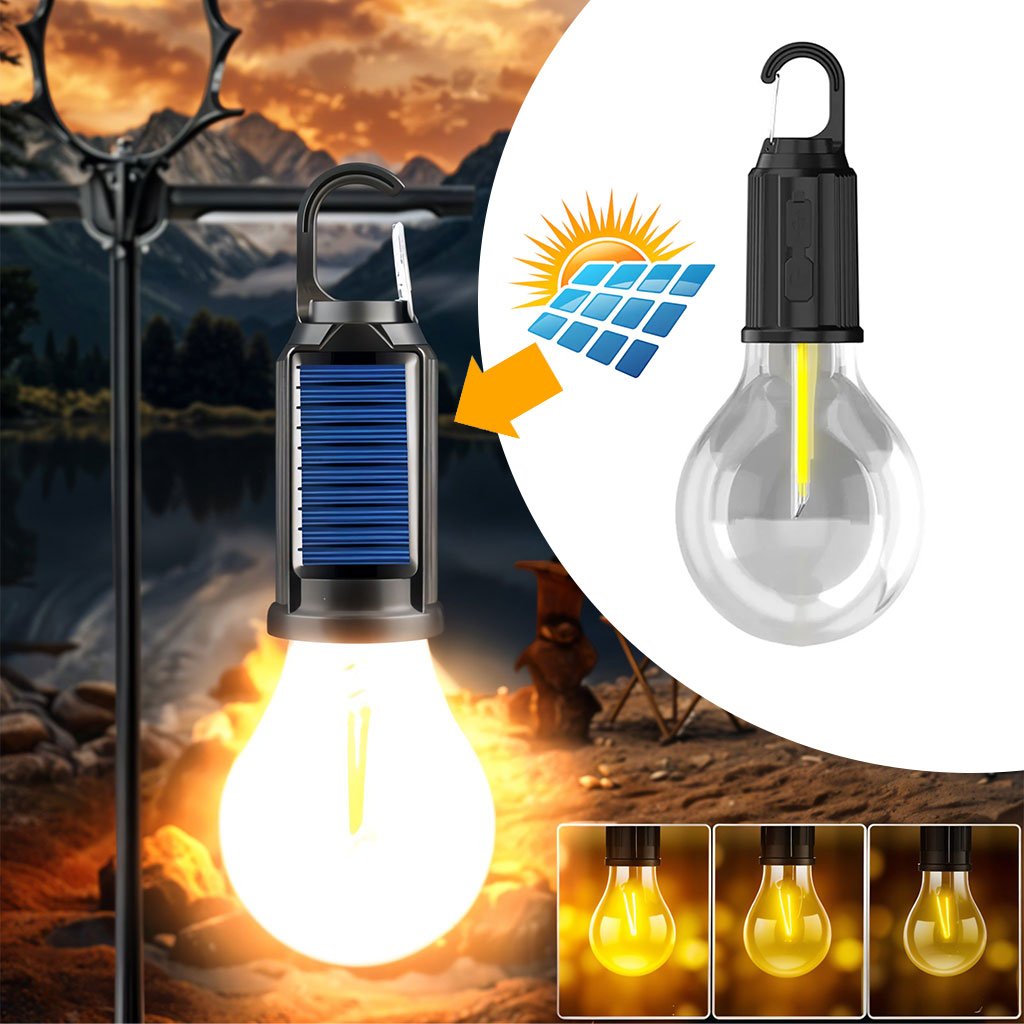 T01-B-CNC-1-1.jpg Lampe de Camping Solaire étanche et Rechargeable 3 modes d’éclairage T01-B – مصباح محمول بالطاقة الشمسية - الصورة 1