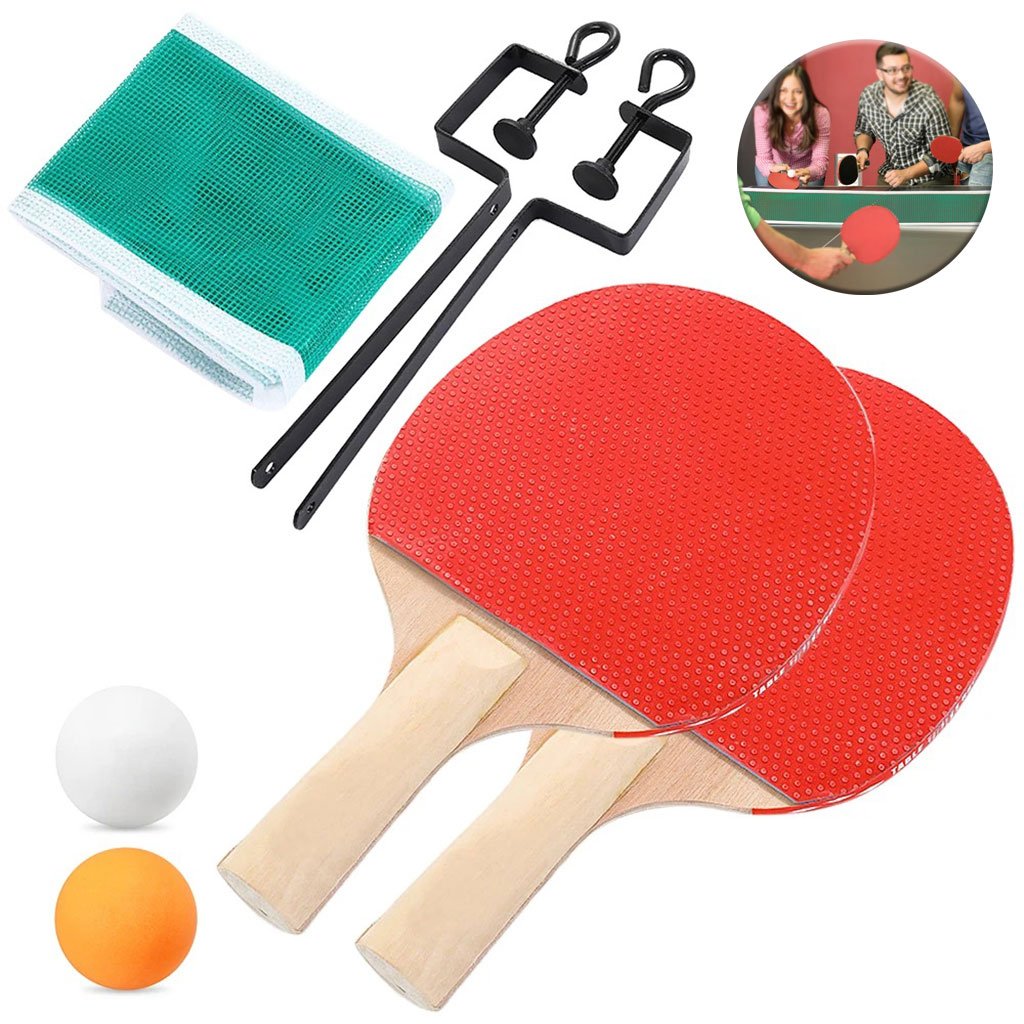 TENNIS-TABLE-CNC.jpg Ensembles Raquettes de tennis de table pingpong avec 2 Balles - الصورة 1