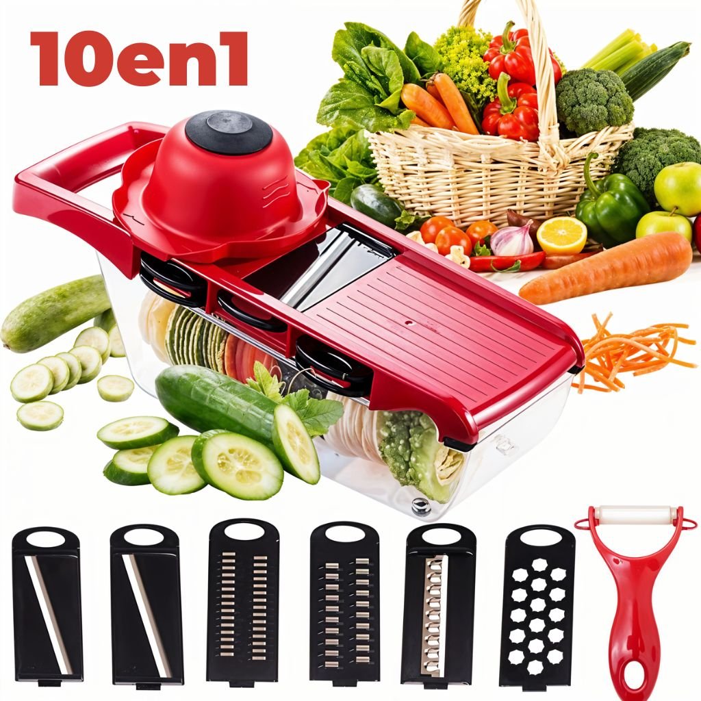 Vegetable7in1-CNC-2.jpg Mandoline Coupe-Légumes 10 en 1 – قطاعة خضروات - الصورة 1