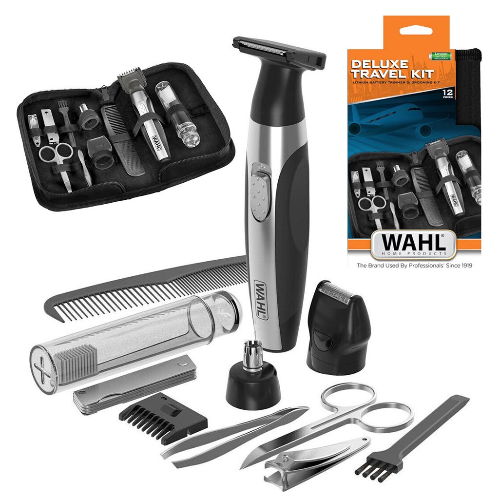 Wahl-Travel-Kit-cnc.jpg Kit de Voyage Tendeuse WAHL avec accessoires de soins pour hommes – طقم آلة حلاقة مع أدوات العناية للرجال - الصورة 1