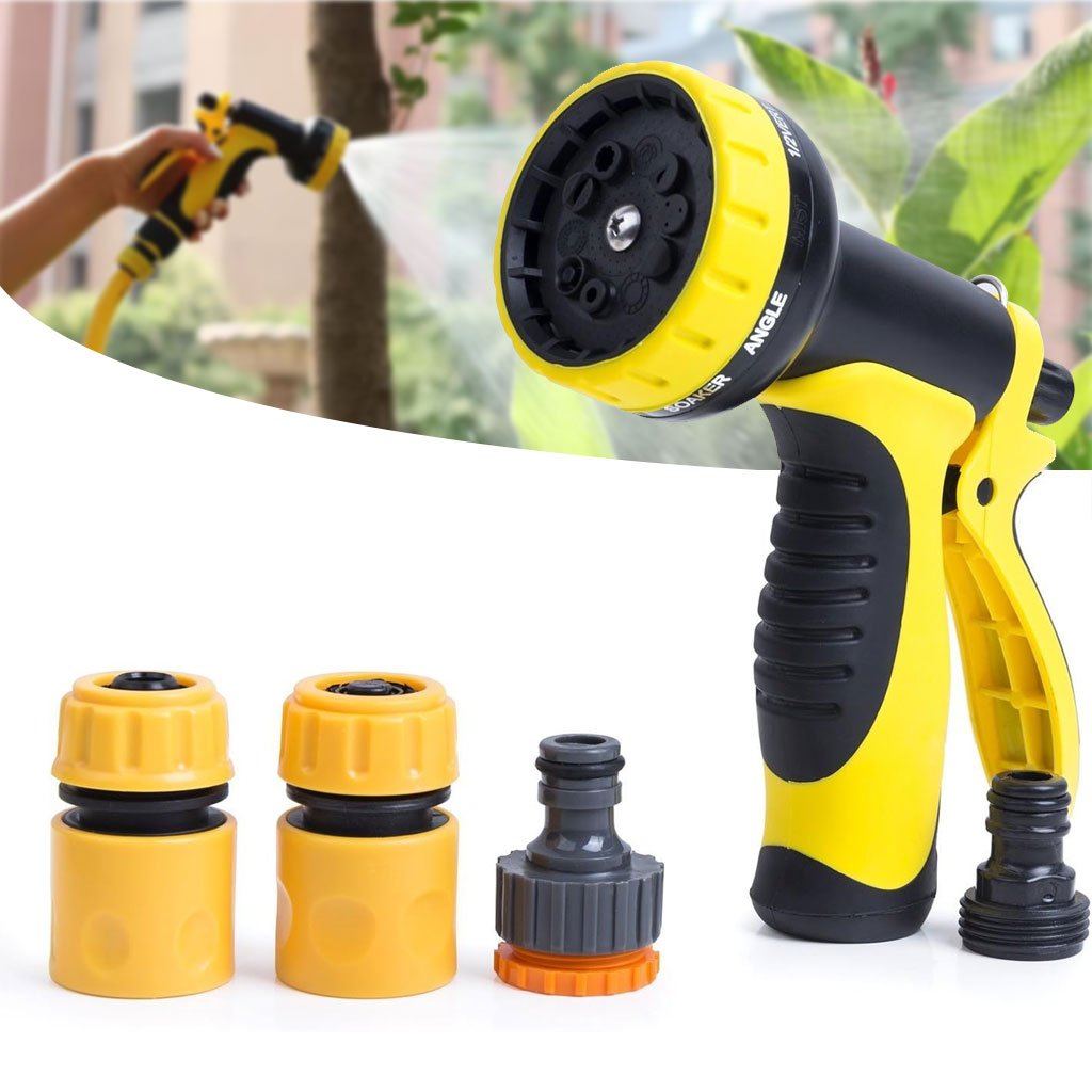 Water-Gun-cnc2.jpg Buse de tuyau d'eau à haute pression pour lavage de voiture, gazon et jardin - الصورة 1
