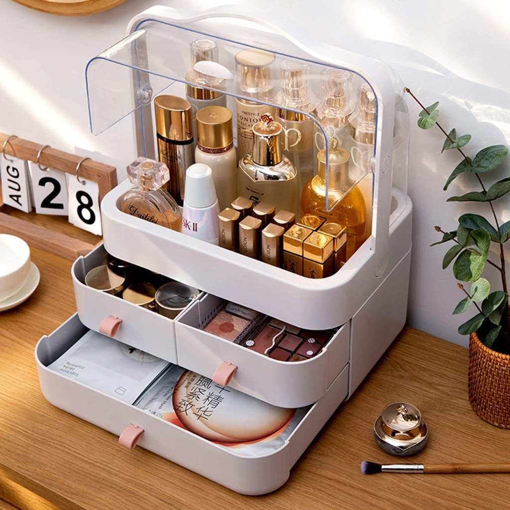 WhatsApp-Image-2023-05-25-at-1.13.49-PM.jpeg Boîte De Rangement Pour Maquillage Et Cosmétiques Avec 3 Tiroirs - الصورة 1