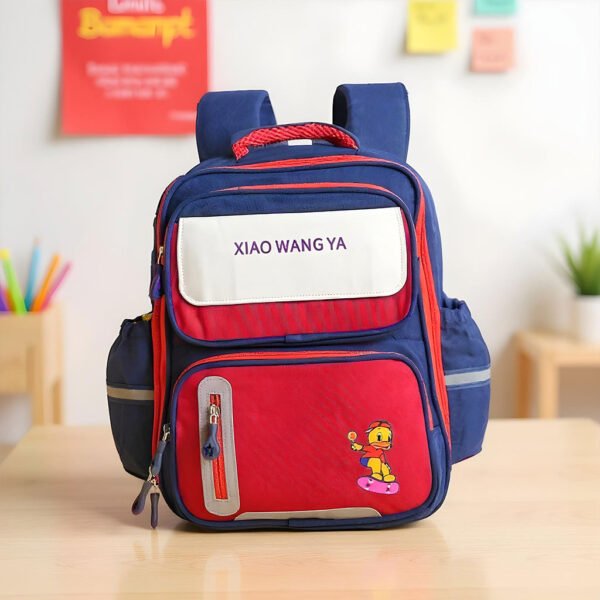 Xiao-Wang-Ya-6-600x600-1.jpg Sac à Dos Scolaire Orthopédique pour Enfants Xiao Wang Ya Bleu et rouge – محفظة مدرسية للأطفال أزرق وأحمر - الصورة 1