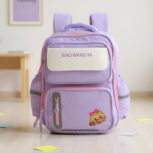Xiao-Wang-Ya-8-600x600-2.jpg Sac à Dos Scolaire Orthopédique pour Enfants Xiao Wang Ya Mauve – محفظة مدرسية للأطفال بنفسجي - الصورة 1