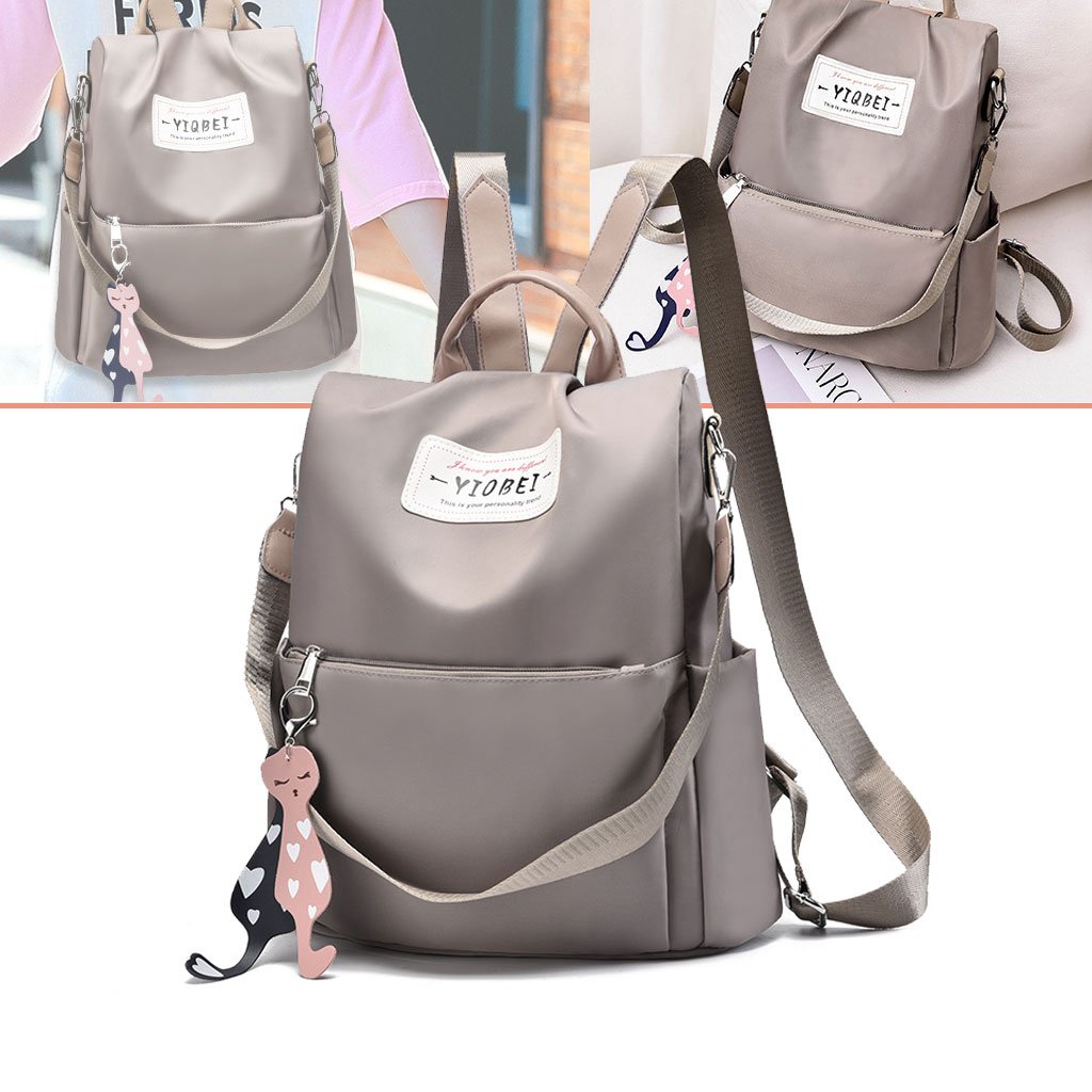 Yiobei-sac-cnc.jpg Sac à dos oxford Antivol étanche Pour Femme – Biege - الصورة 1