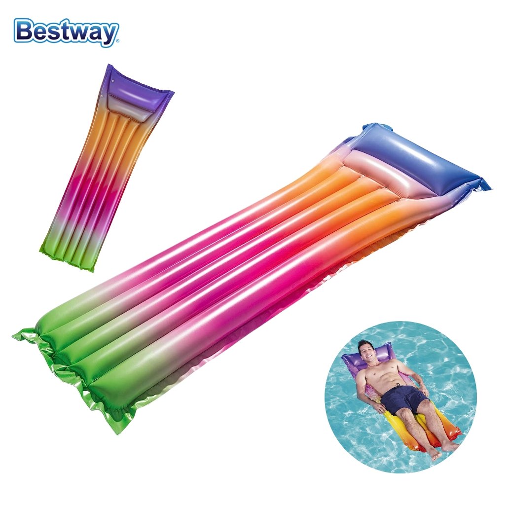 xr:d:DAFj7JQizw4:49,j:64571441772400911,t:23070110 Matelas De Piscine Arc-en-ciel 183×69 Cm Bestway 44041 - الصورة 1