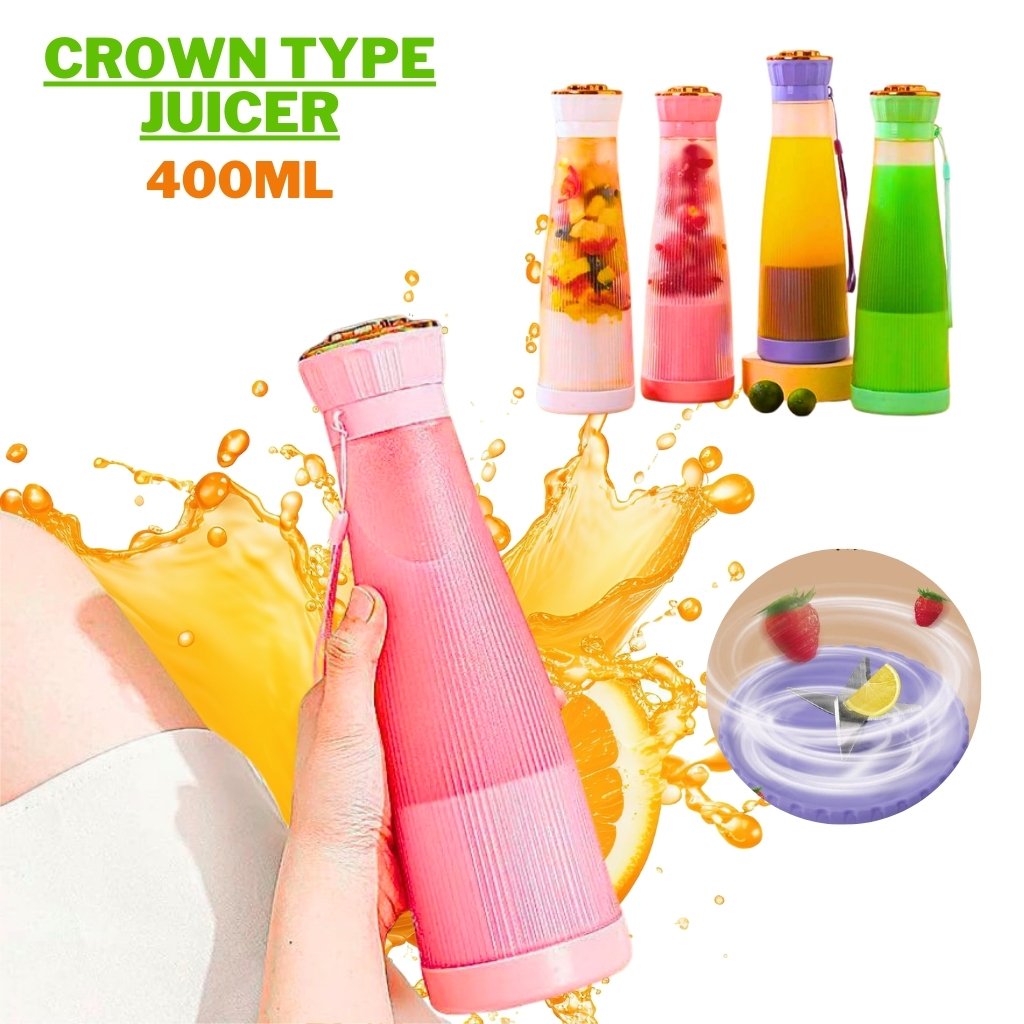 crown-type-juicer2154-1-1.jpg Blender Portable CROWN TYPE Juicer 400 ML - الصورة 1