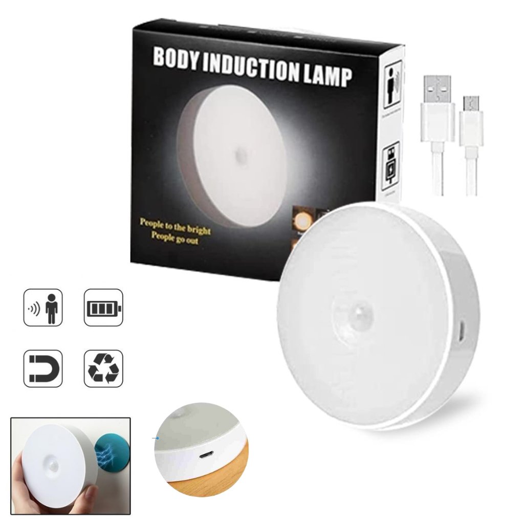 xr:d:DAFjwFxDvhU:166,j:7263581449682824154,t:23082816 Lampe LED intelligente à capteur de mouvement sans fil Rechargeable - الصورة 1