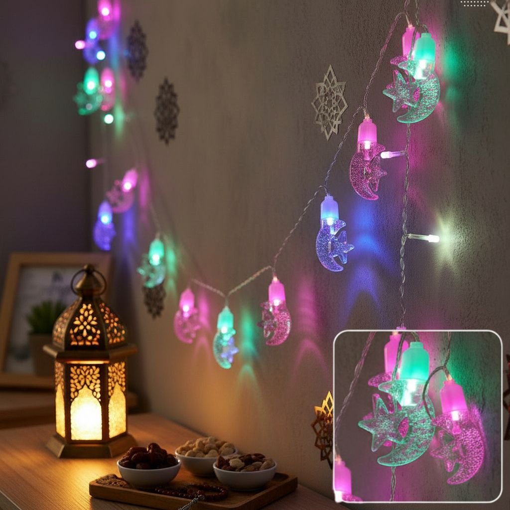 ssdsdfsdf5sddddd47-E2809301.jpg Guirlande Cristallisée Lumineuse Ramadan – أضواء متدلية كريستالية رمضانية من 3 أمتار - الصورة 1