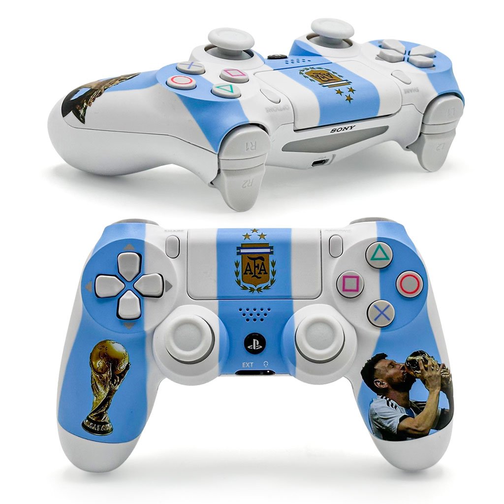 manette-argentina-cnc.jpg SONY DualShock Manette PS4 Sans Fil, Batterie Rechargeable (High Copy) – Edition Argentina - الصورة 1