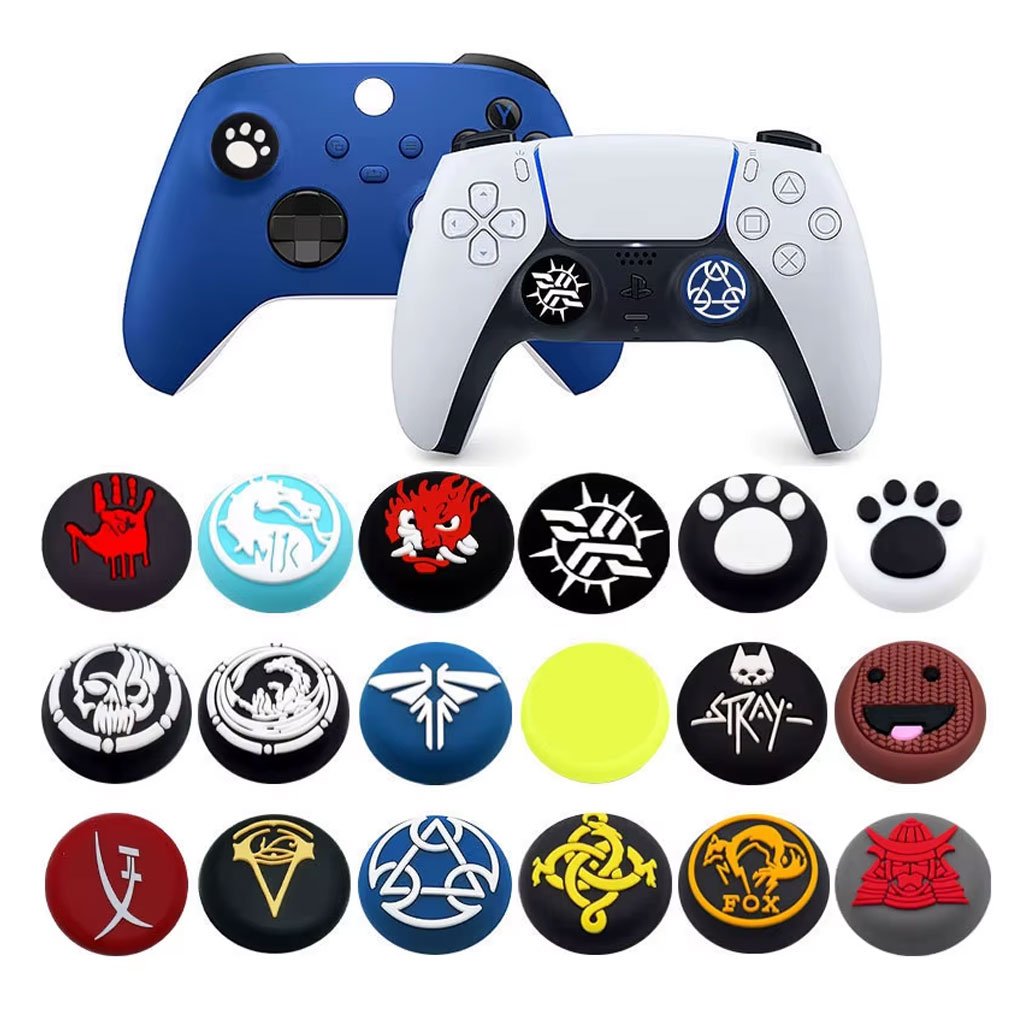 controller-thumbs-cnc.jpg Lot de 8pcs protection en silicone souple pour joysticks de manettes - طقم أغطية يد التحكم - الصورة 1