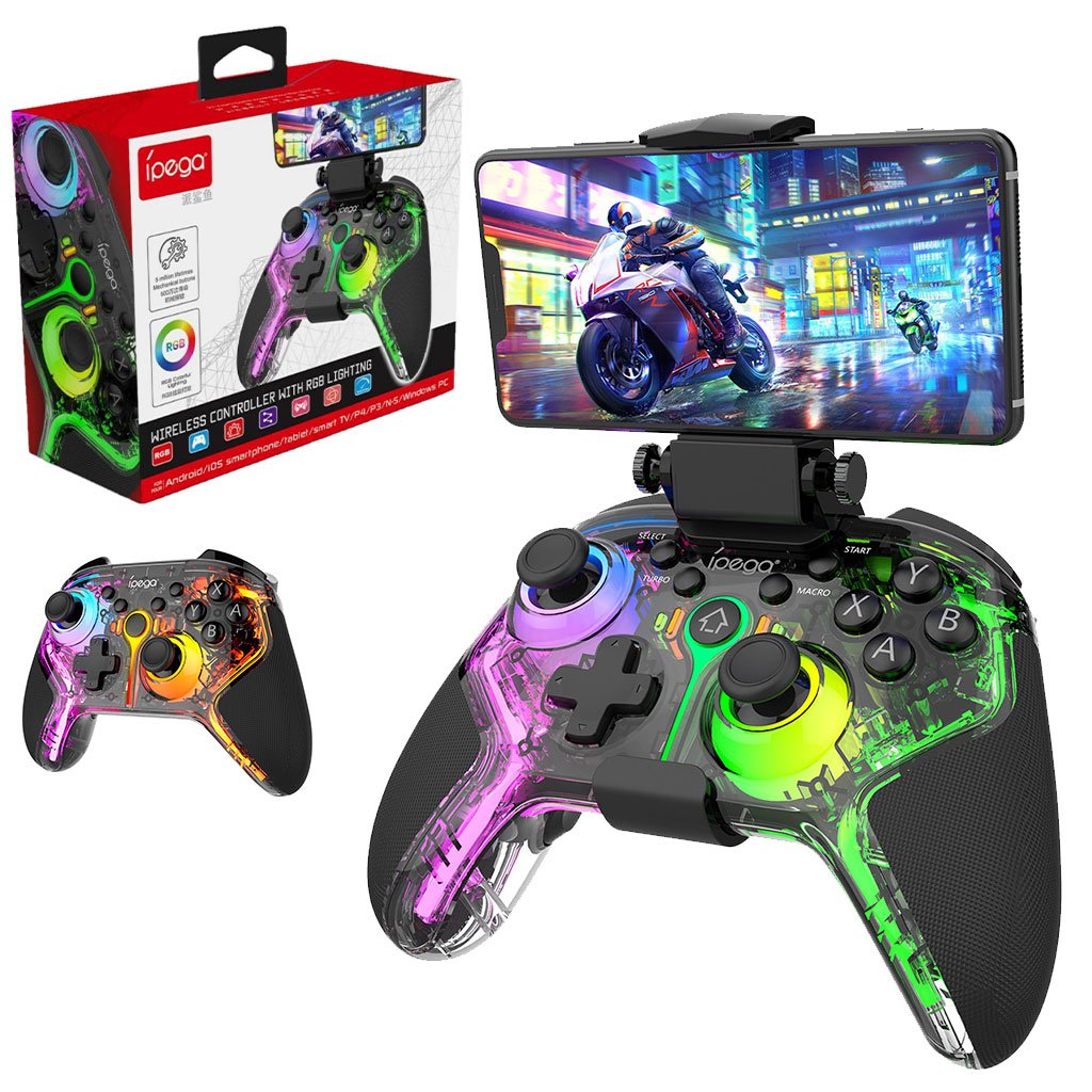 pg-9666th-cnc.jpg Manette de jeu sans fil IPEGA PG-9666TH avec poignets lumineux RGB - يد تحكم لاسلكية - الصورة 1
