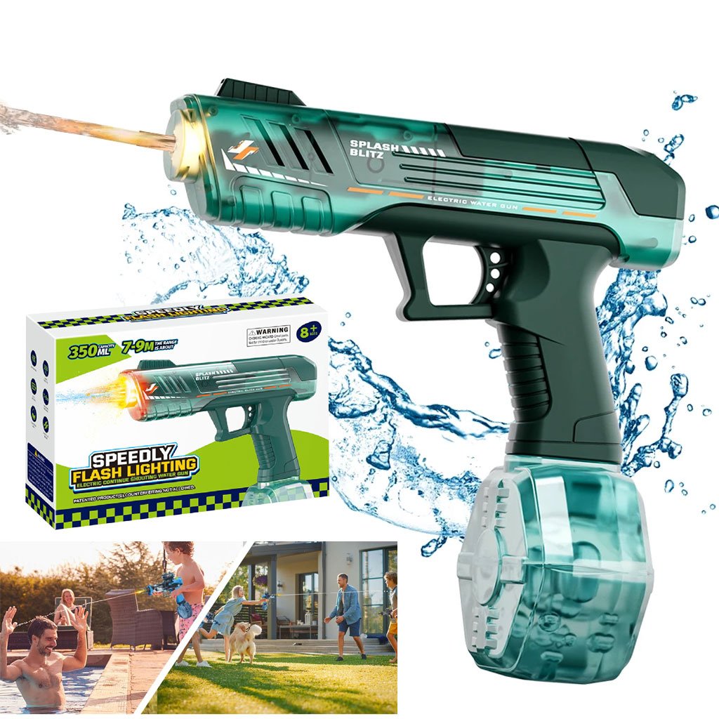 pistolet-flash-cnc.jpg Pistolet à Eau Electrique 350 ML avec Effets Lumineux V2 - مسدس مائي أوتوماتيكي - الصورة 1