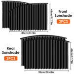 ⁦Rideaux Fenêtre de Voiture Accordéon Magnétiques 4Pcs⁩ - الصورة ⁦3⁩