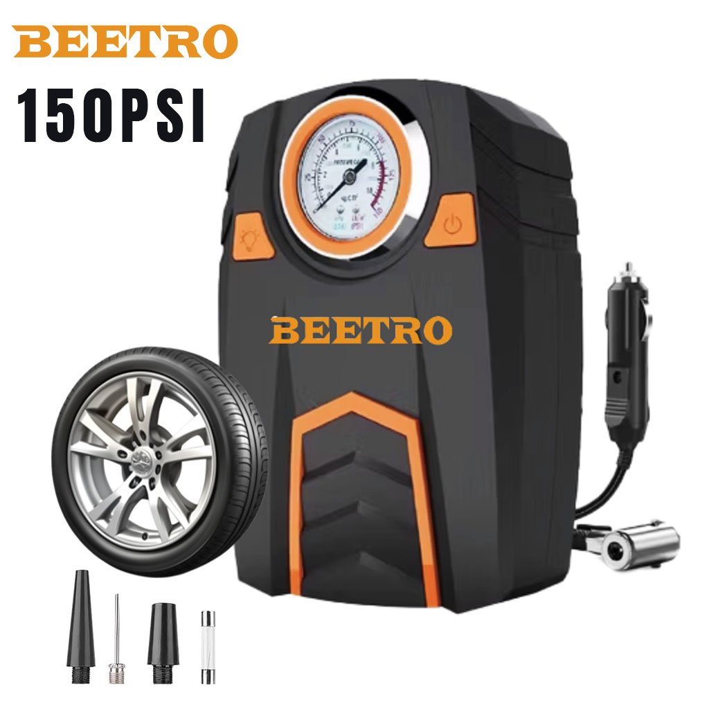 1779013073769_94f5ypjs_be0172-cnc Compresseur de Voiture BEETRO BE0172 150 PSI - مضخة وضاغط الهواء للسيارات بقوة 100 واط - الصورة 1