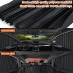 ⁦Rideaux Fenêtre de Voiture Accordéon Magnétiques 4Pcs⁩ - الصورة ⁦2⁩