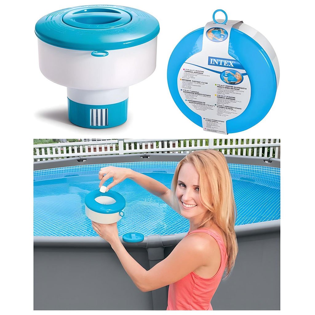 1781953323399_8epl6ec9_intex-29041np-cnc Diffuseur de Chlore Flottant Intex 29041 pour Piscines et Spa - موزع أقراص الكلور العائم للمسابح من إنتكس (7 بوصة) - الصورة 1