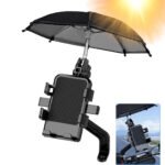 Support Téléphone Moto Avec Parapluie Intégré Protection Pluie et Soleil - حامل ومثبت الهاتف الذكي للدراجات النارية مع مظلة واقية من المطر والشمس