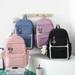 ⁦Sac à Dos Multifonctionnel Kawaii Grand Volume Imperméable et Résistant 4Pcs Noir SACKDS12N - حقيبة ظهر بعدة قطع بتصميم كاوايي⁩ - الصورة ⁦4⁩