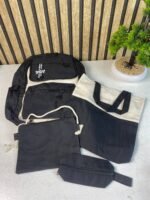 ⁦Sac à Dos Multifonctionnel Kawaii Grand Volume Imperméable et Résistant 4Pcs Noir SACKDS12N - حقيبة ظهر بعدة قطع بتصميم كاوايي⁩ - الصورة ⁦3⁩