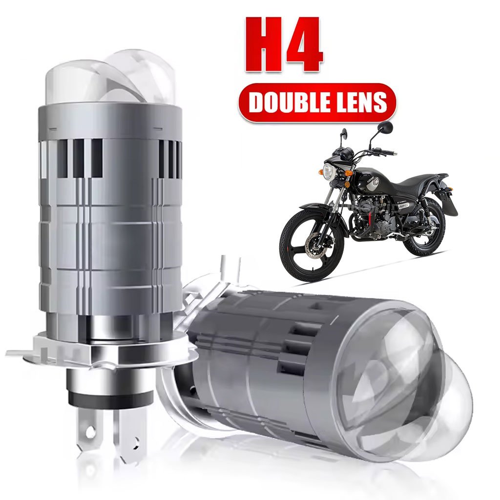1782380509206_r62k548h_1 Ampoule LED H4 Pour Phare Universel Moto Technologie Double Lentille - مصباح ليد للمكابح والمصابيح الأمامية بعدسة مزدوجة مطورة - الصورة 1