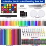 ⁦Coffret d'Art Deluxe 144 Pièces avec Mallette Portable - علبة أدوات الرسم والتلوين الفاخرة 144 قطعة داخل حقيبة⁩ - الصورة ⁦2⁩