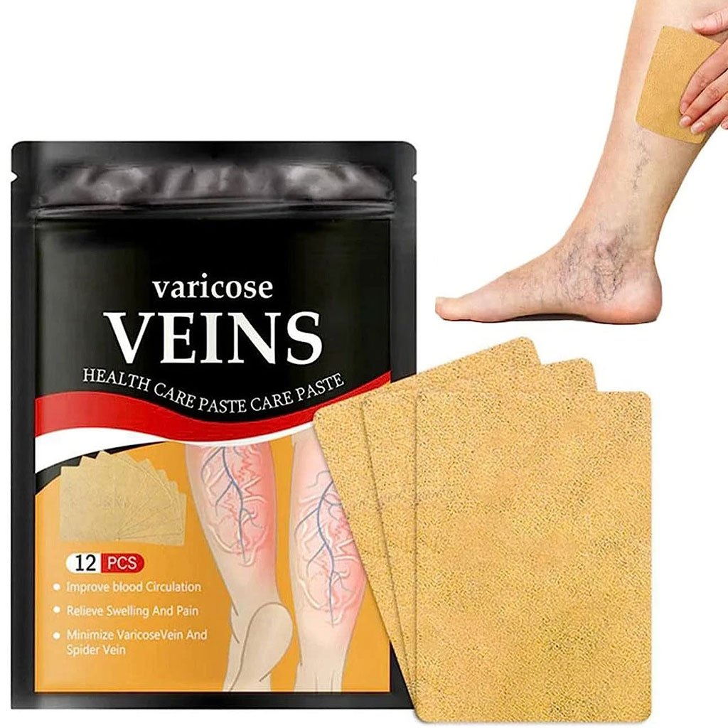 1787739888324_9bzlit99_1 Patchs Herbales Anti-Varices Soulagement Douleur, Amélioration Circulation 12Pcs - لاصقات الأعشاب الطبيعية لعلاج الدوالي والدورة الدموية - الصورة 1